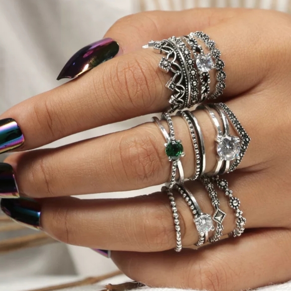 ♡Winona♡ 12 Piece Ring Set - Picture 2 of 5